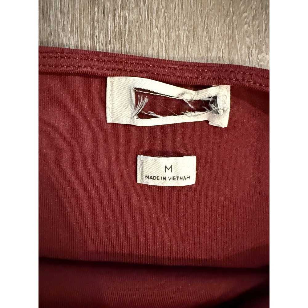 Aritzia strapless contour tube dress long burgundy double lined size M - Picture 7 of 10
